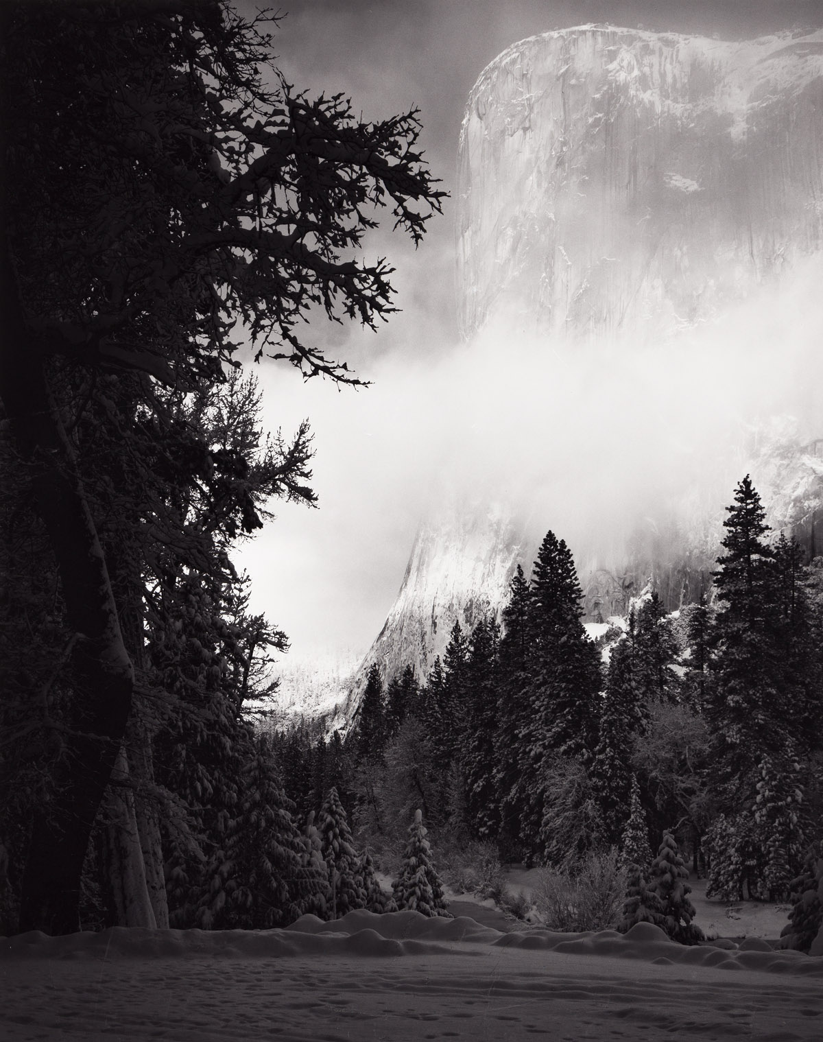 ANSEL ADAMS (1902-1984) El Capitan, Winter, Sunrise, Yosemite National Park, California.